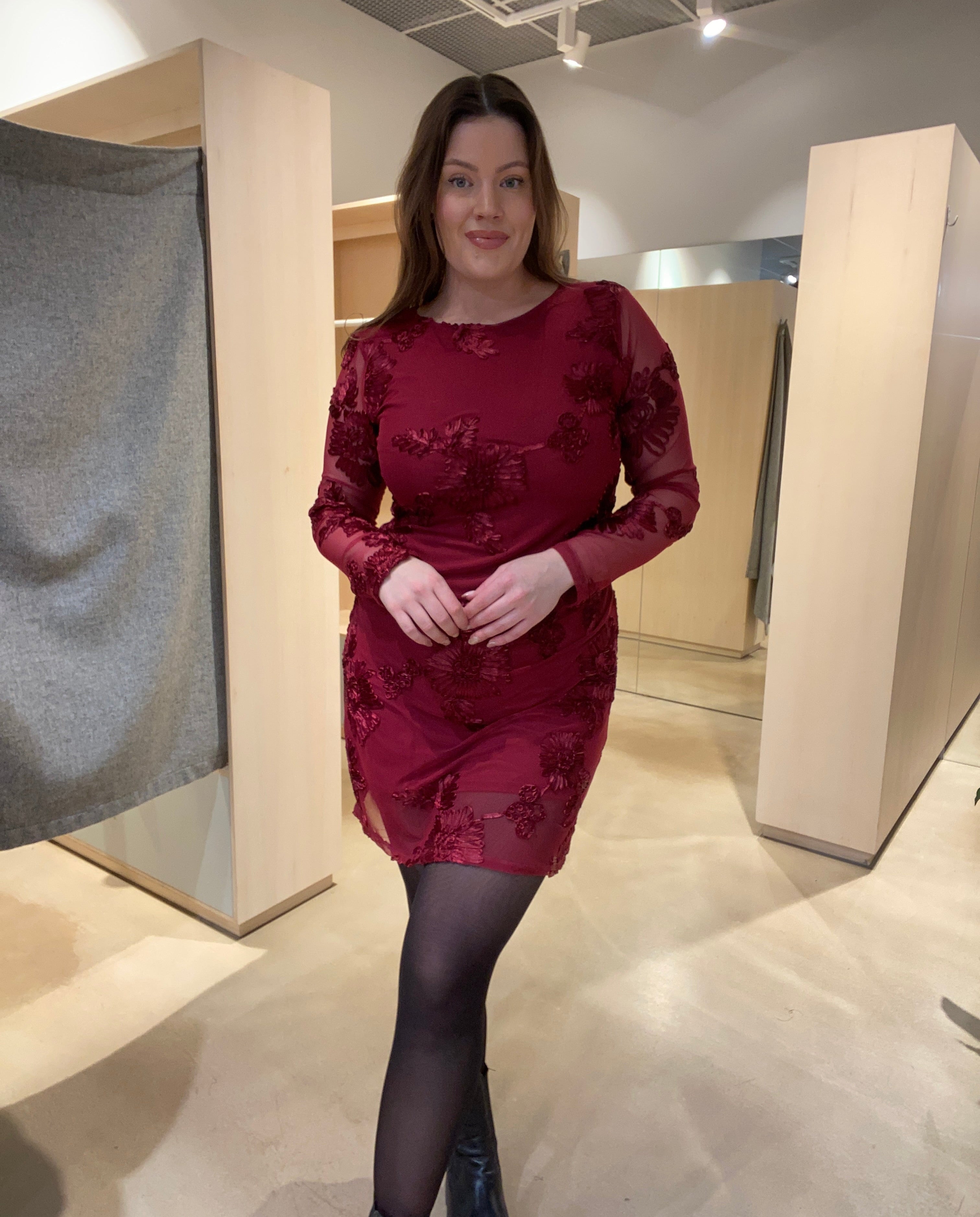 PCOFFIA Long Dress - Beet Red